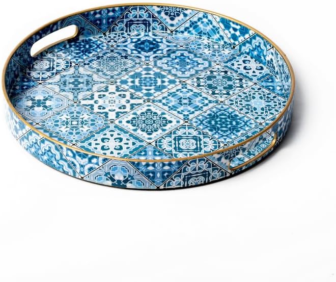 Round Blue Moroccan