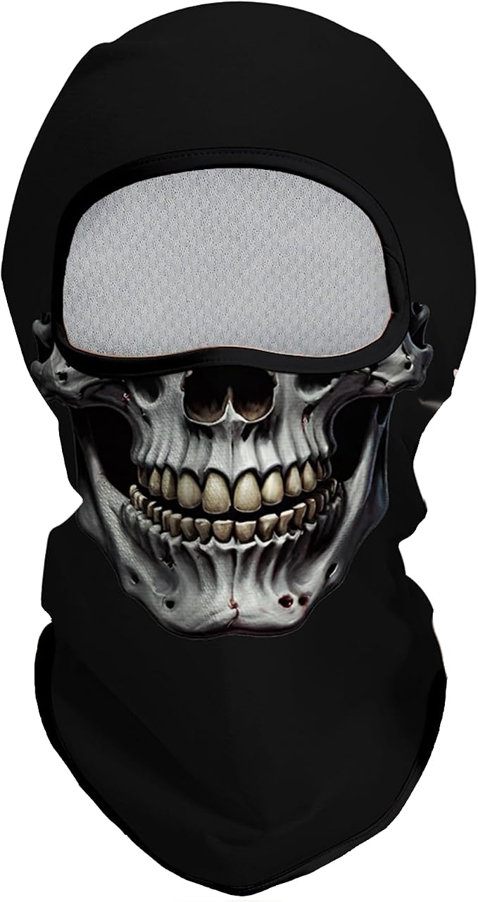 Skull White Face Gray Teeth Smile