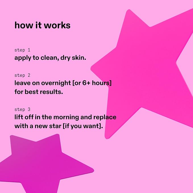 Pink Hydrocolloid Stars