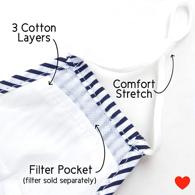 2-pack: Navy Blue Stripes