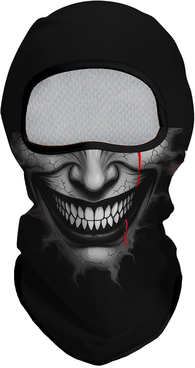 Skull Pointed Face With Creepy Grin