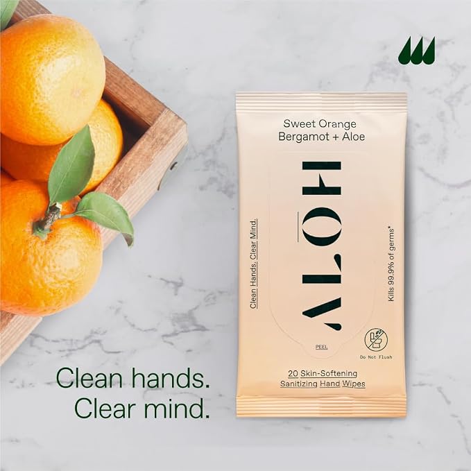 Sweet Orange Bergamot 3 pack 20ct Wipes (60 wipes)