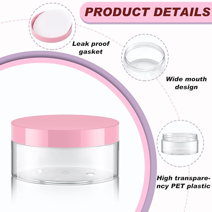 Clear with Pink Lid