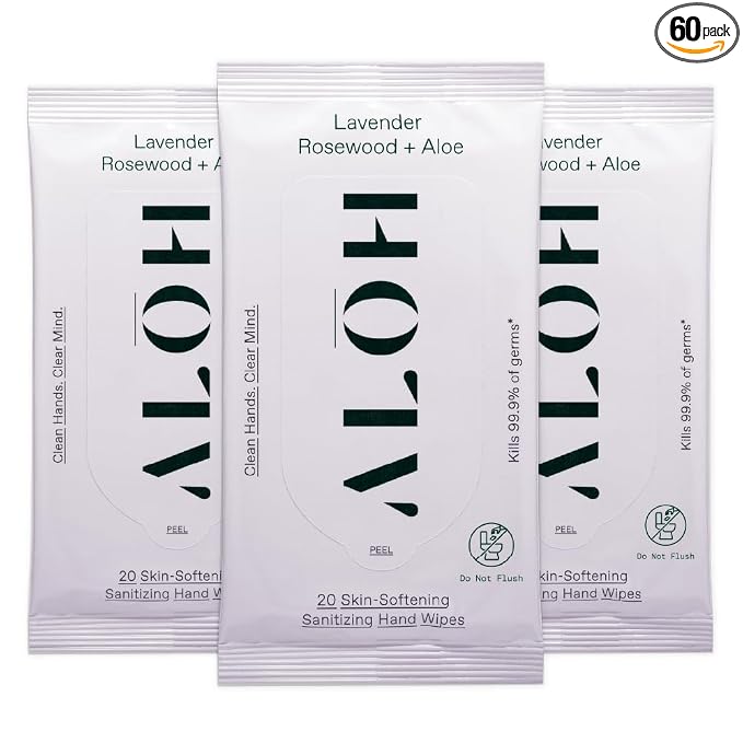 Lavender Rosewood 3 pack 20ct Wipes (60 wipes)