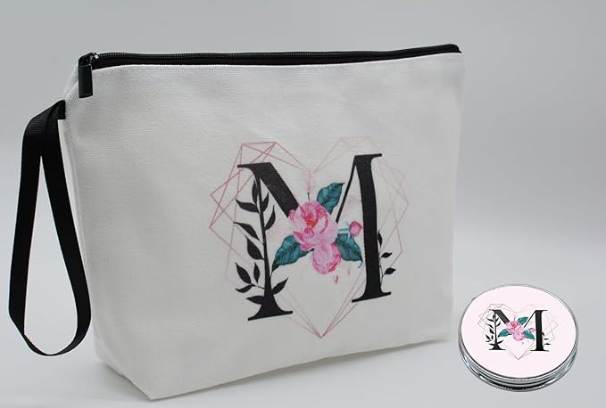 Diamond-like Ietter M Floral-white