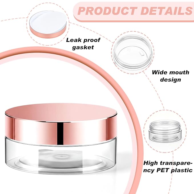 Clear with Rose Gold Lid