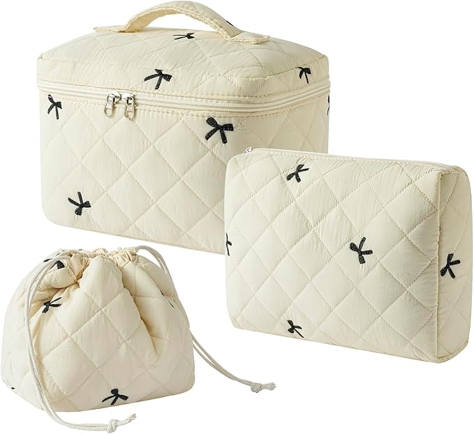 3Pcs Beige Bow