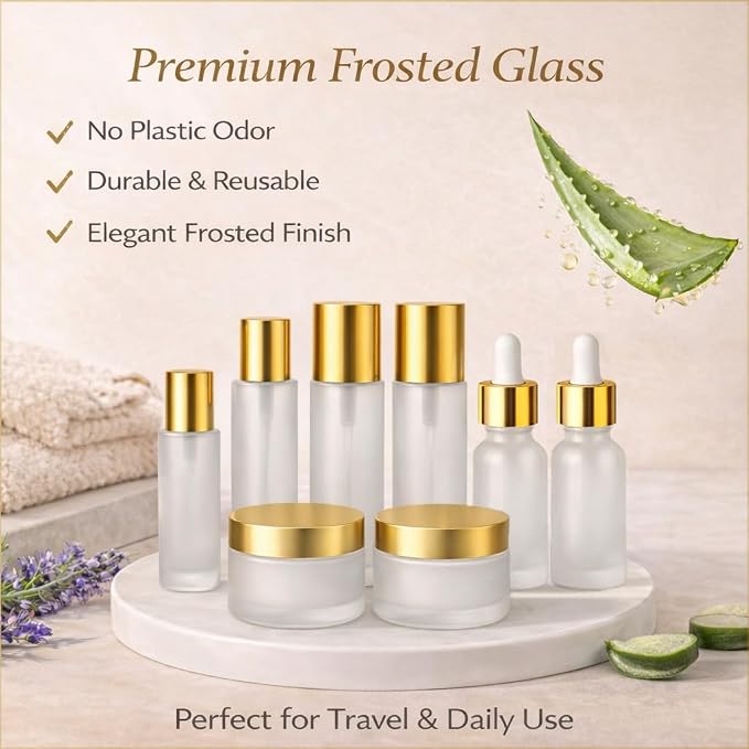 Golden-frosted glass