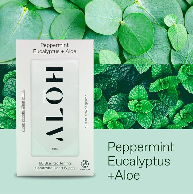 Peppermint Eucalyptus 3 pack 20ct Wipes (60 wipes)