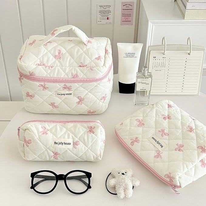 C08-3pcs set-pink bow