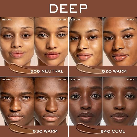 540C: For deep skin with cool/red undertones