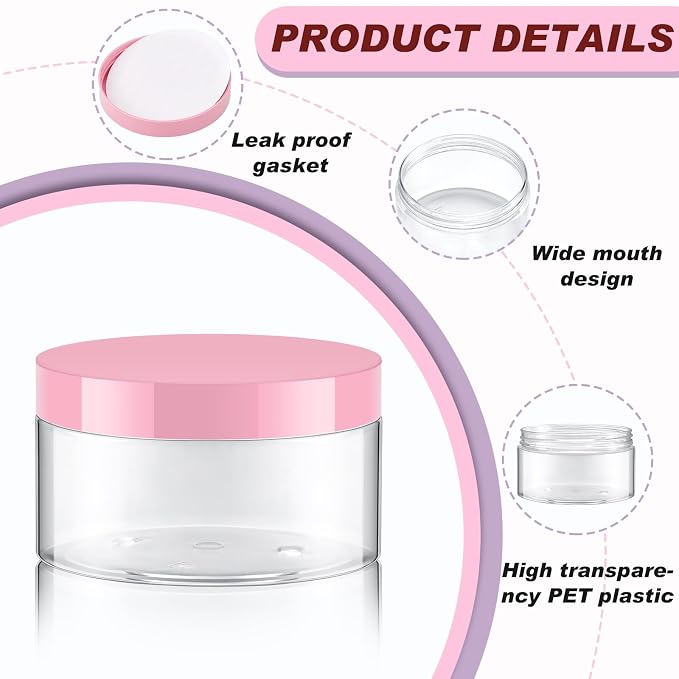 Clear with Pink Lid