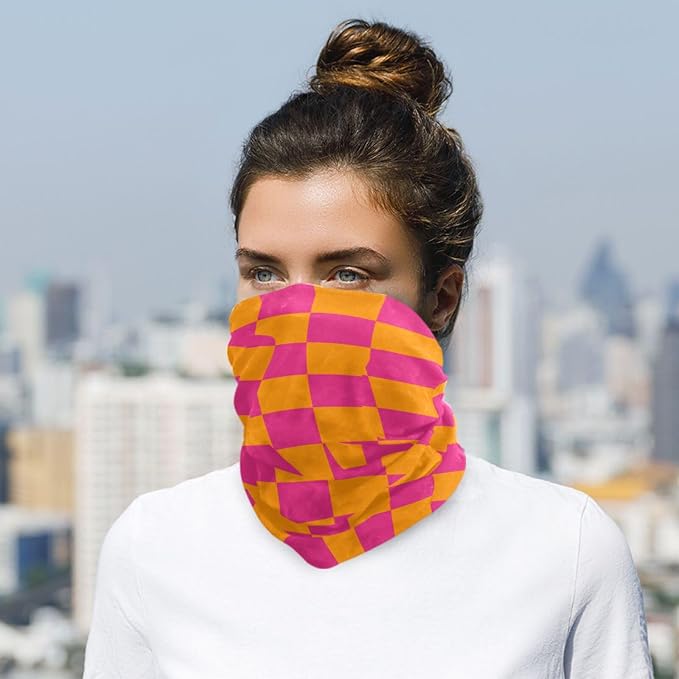 Checkered Pink Orange