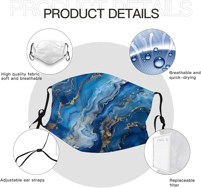 Blue Marble Texture Pattern