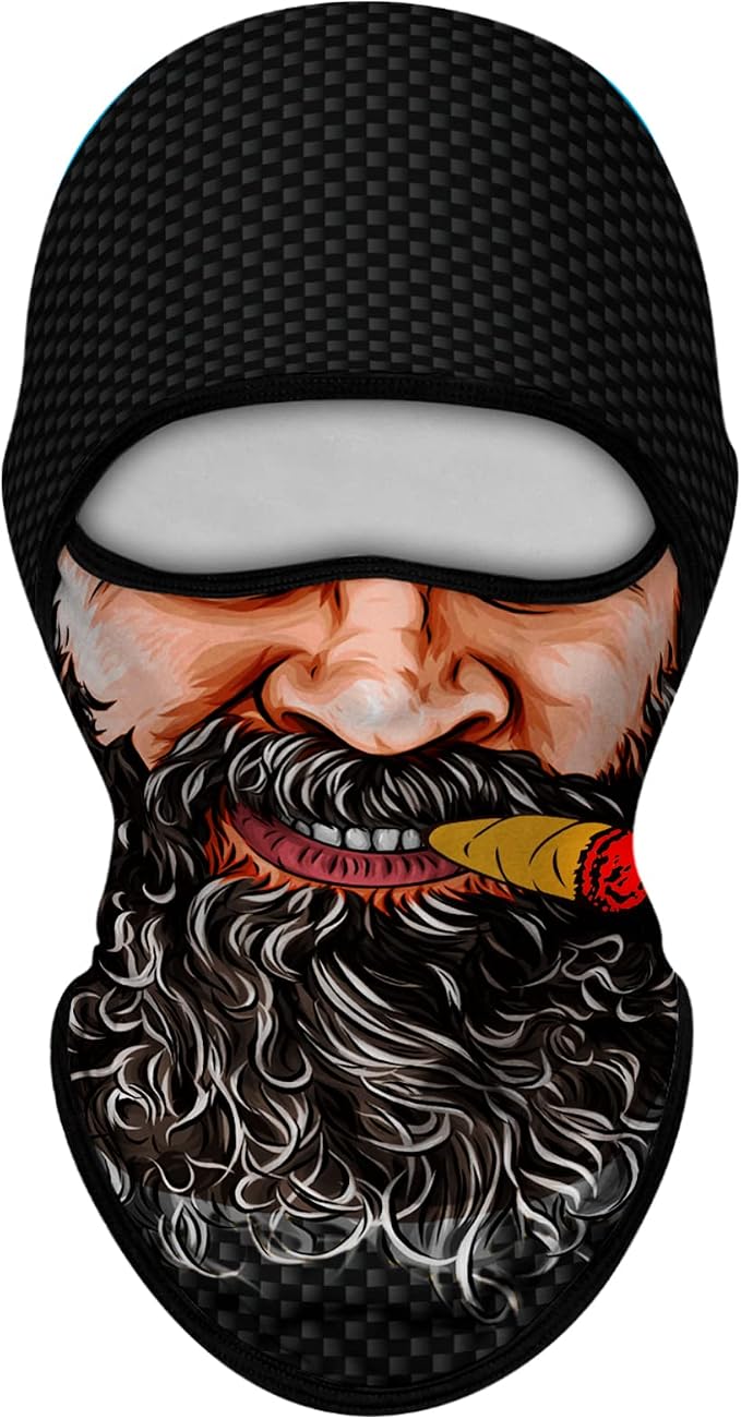 Men Long Beard With Brown Cigar