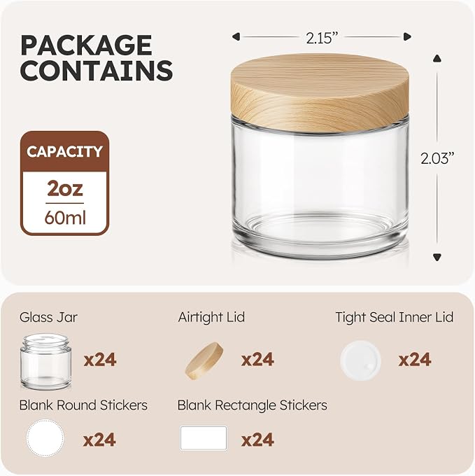 24 Pack 2 OZ Clear