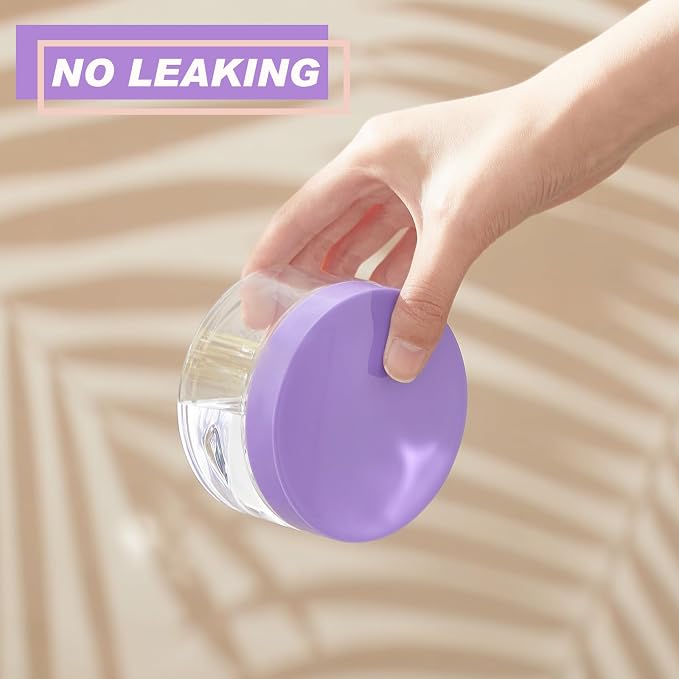 Clear with Purple Lid