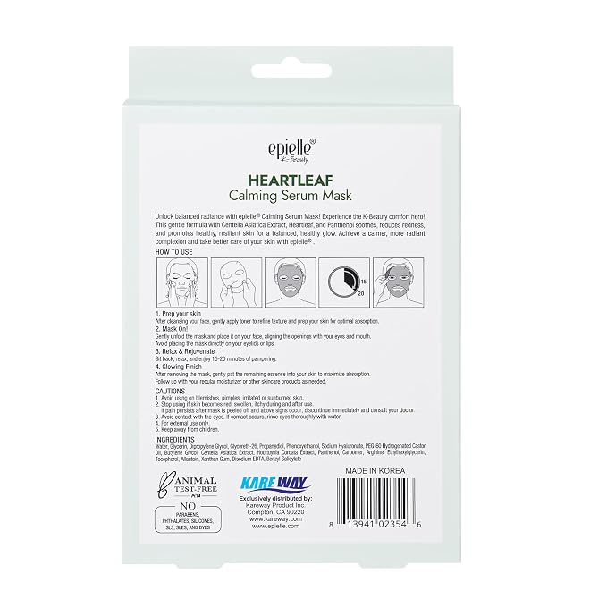 Heartleaf Calming Serum Mask -5pk