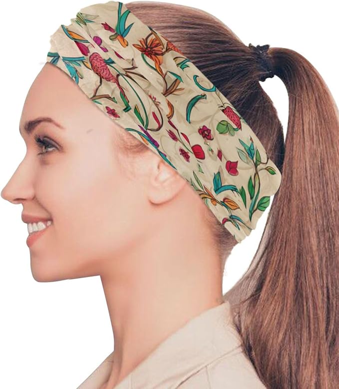 Beige Vintage Floral Vines Leaves