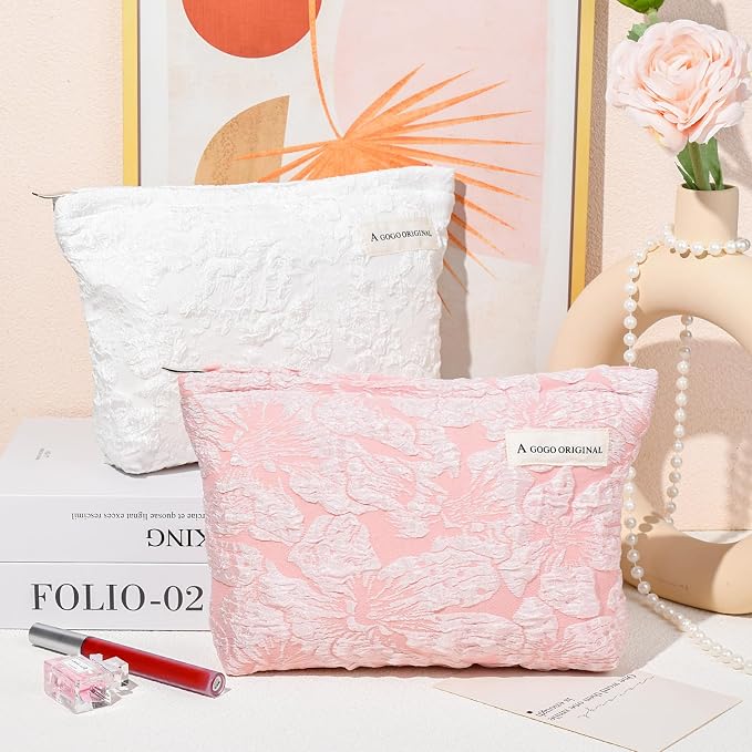 Embossed pink flower