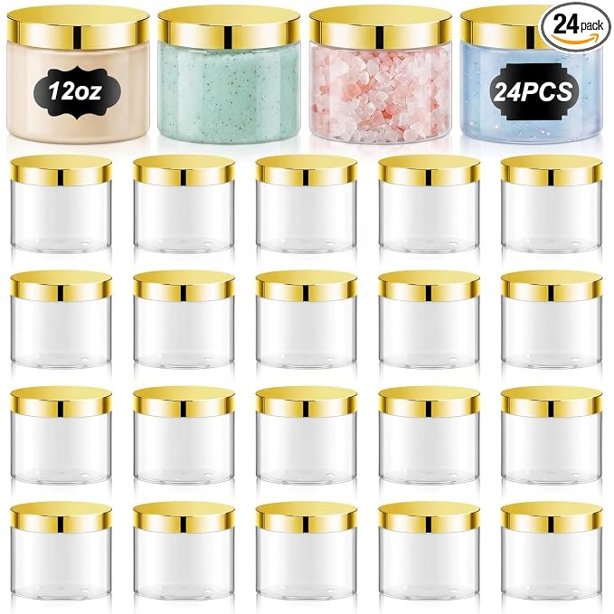 Clear with Gold Lid
