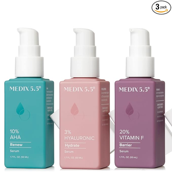 Hyaluronic + Vitamin F + Exfoliating AHA Booster Set