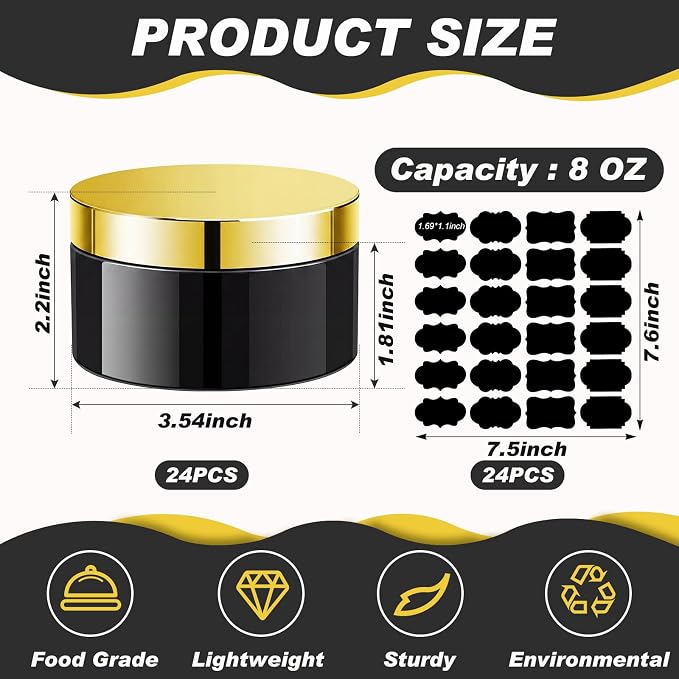 Black with Gold Lid