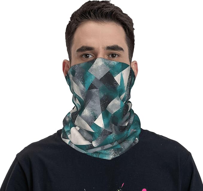 Green Grey White Geometric Patchwork