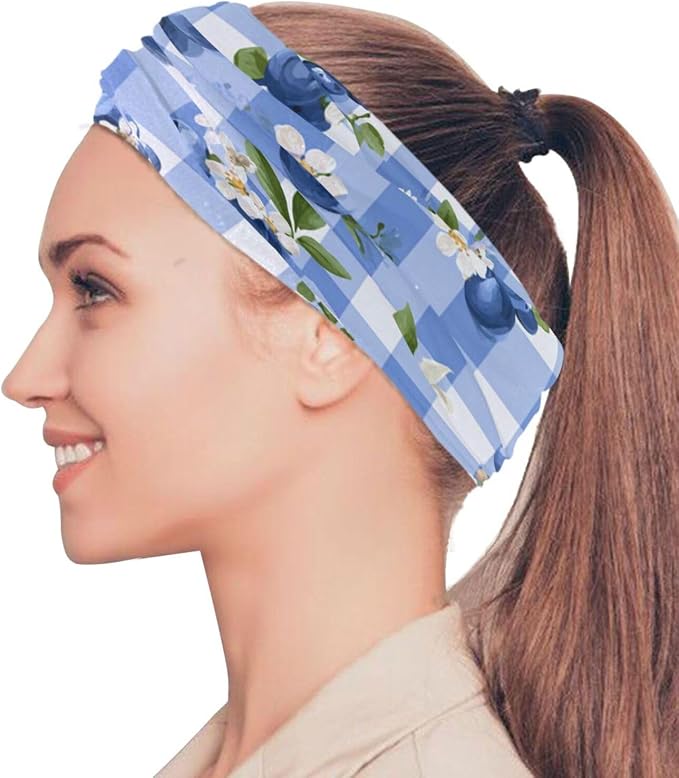 Blue and White Blueberry Plaid