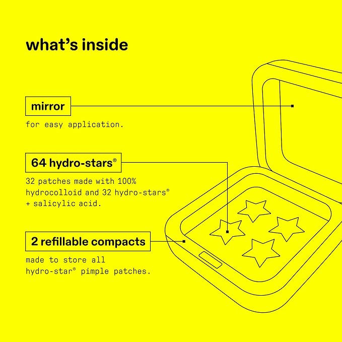 Big Yellow Compact Hydrocolloid + Big Blue Compact Hydrocolloid with Salicylic Acid