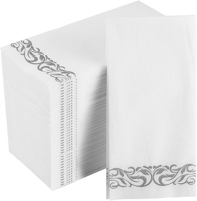 Silver Disposable Guest Towels
