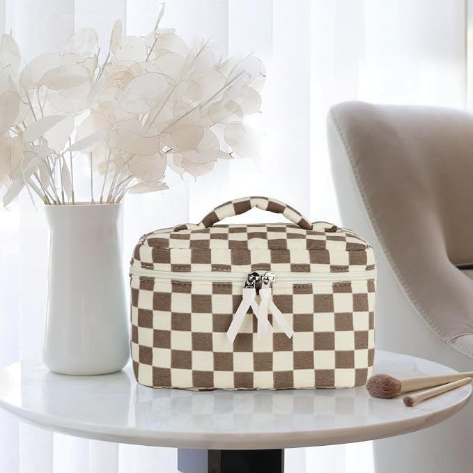 BeigeBrown Checkerboard