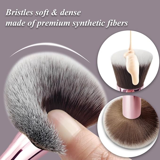 4 in 1 makeup brush-Pink-1pcs