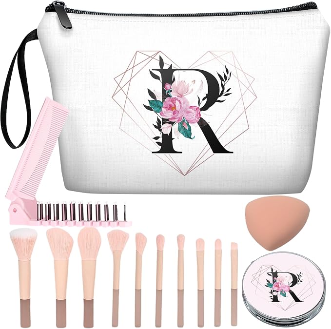 Diamond-like Ietter R Floral-white