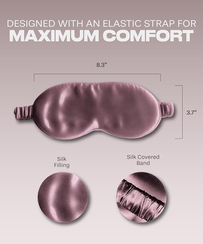 Silk Eye Mask - Deep Mauve
