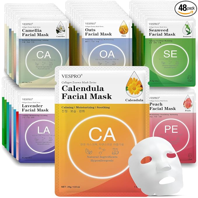 48 Pack Facial Masks Sets