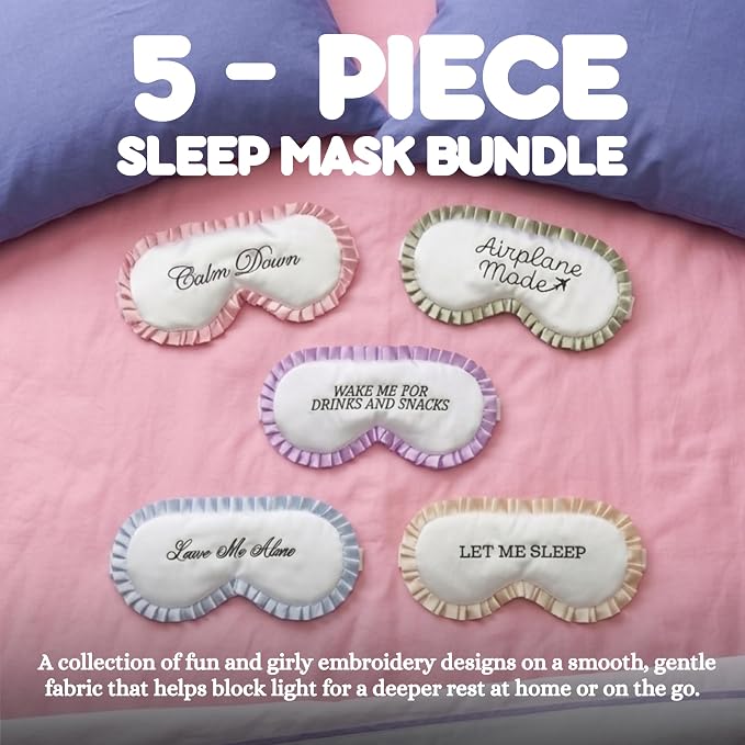 5 Pack - Airplane Mode, Calm Down, Leave Me Alone, Let Me Sleep, Wake Me for Drinks & Snacks