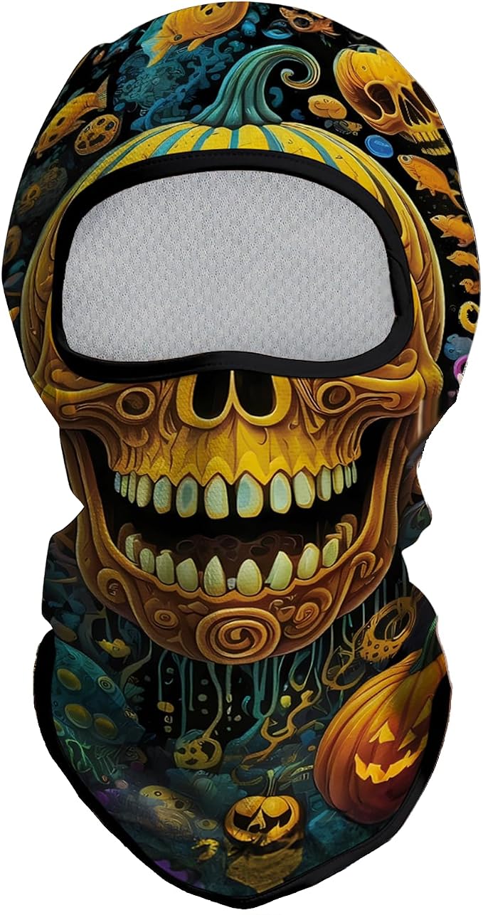 Skull Gold Pumpkin Face