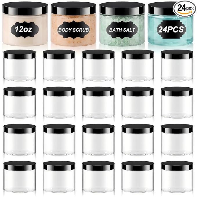 Clear with Black Lid