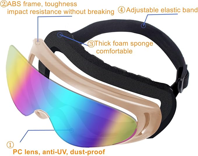 Khaki/Clear+colorful Lenses