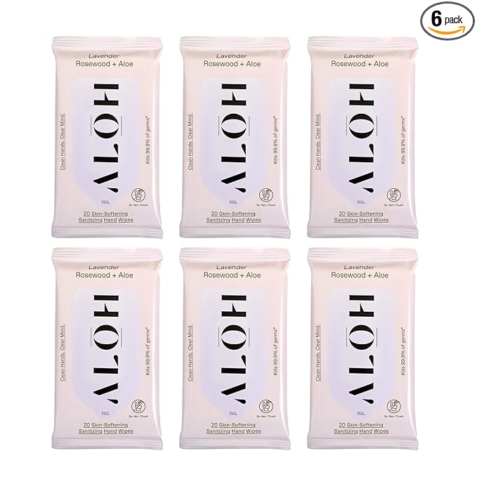 Lavender Rosewood 6 pack 20ct Wipes (120 wipes)