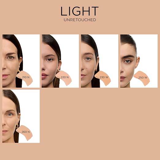 220 Buff N: light skin with neutral/pinky undertones