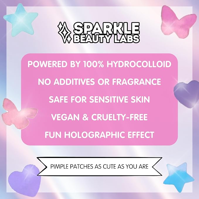 Holographic Hearts - 78 count (3 sheets)