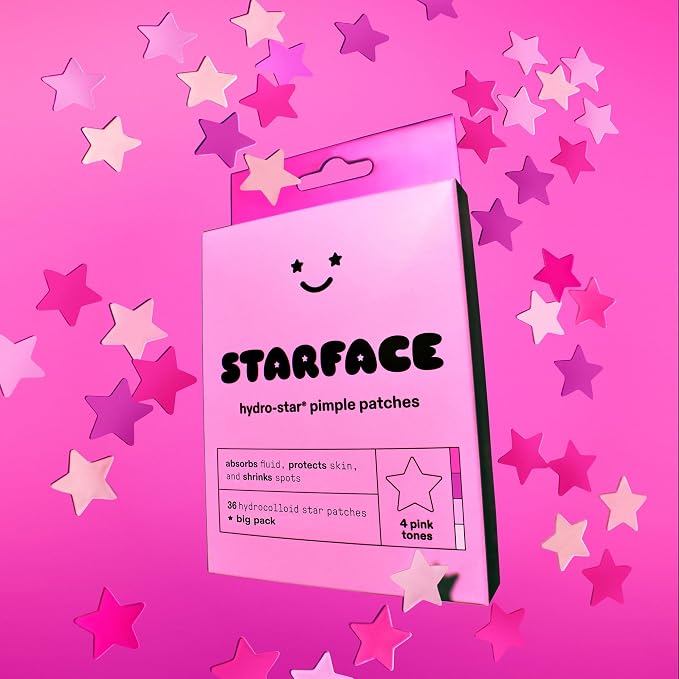 Pink Hydrocolloid Stars