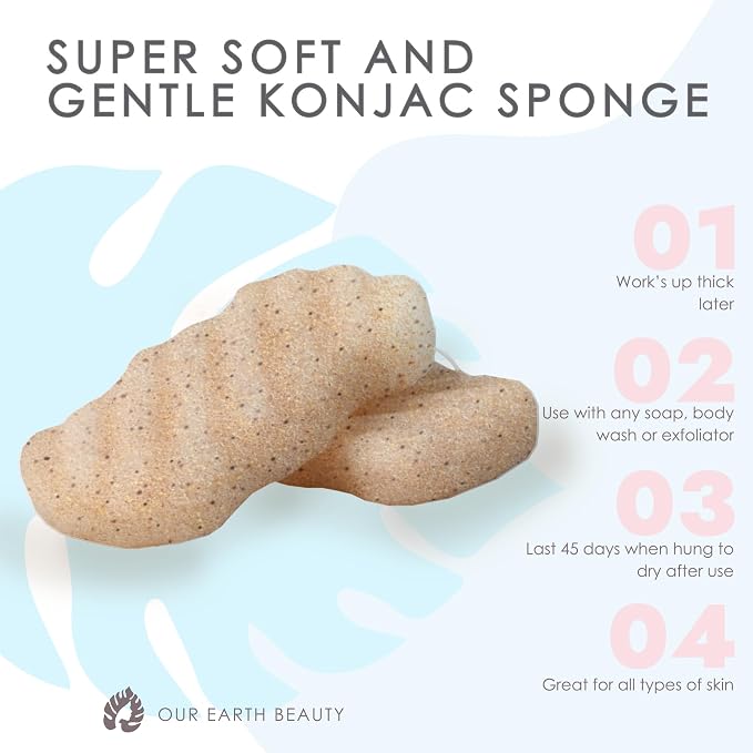 Konjac and Walnut Body Sponge