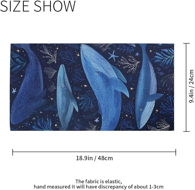 Whale Starfishes and Seaweed Blue