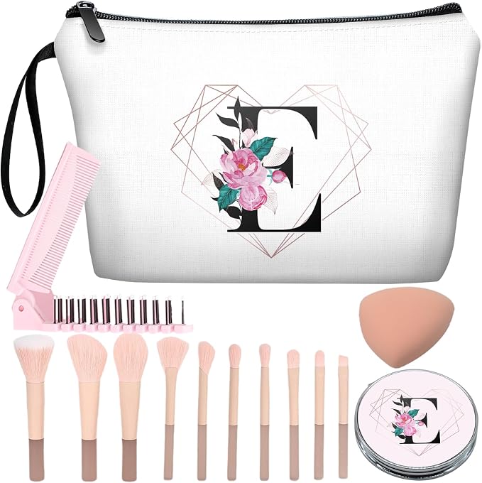 Diamond-like Ietter E Floral-white