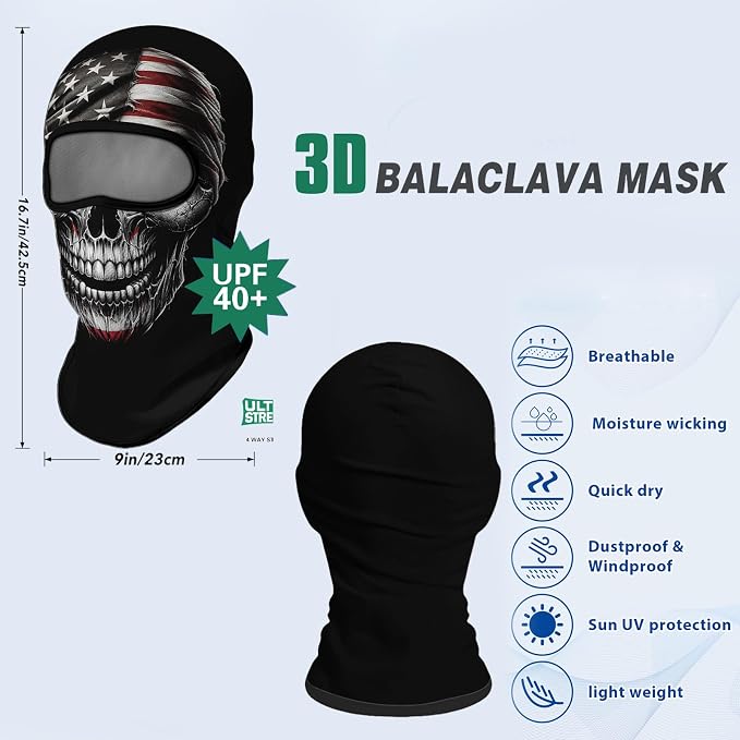 Skull Flag Face Open Mouth