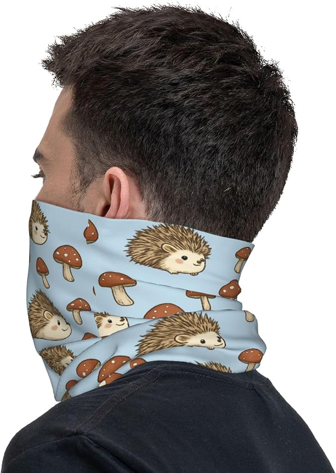 Cute Hedgehogs and Mushrooms