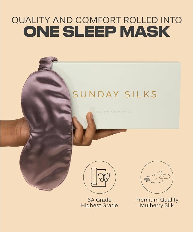Silk Eye Mask - Deep Mauve